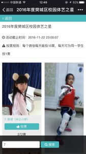 2016年度樊城区校园体艺之星评选活动