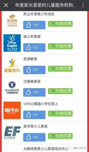 2017最佳儿童教育服务机构微信投票