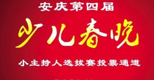 第四届安庆少儿春晚小主持人选拔赛投票攻略