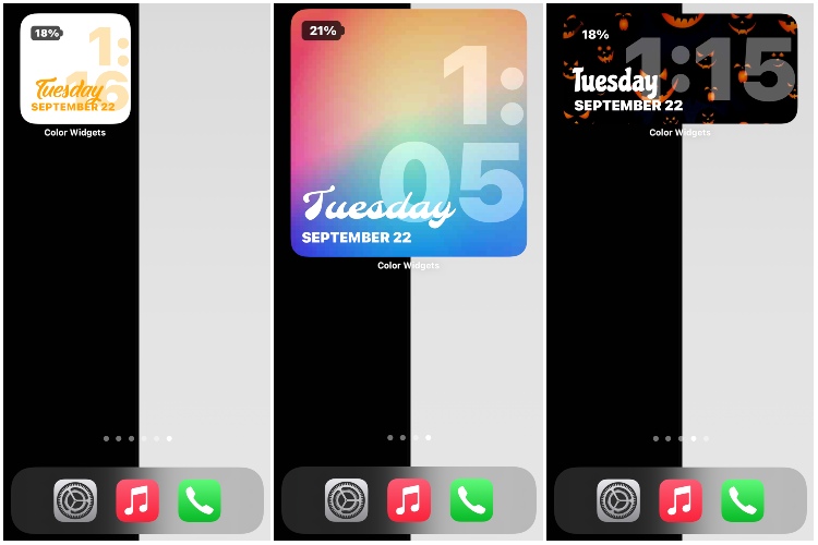 这个程序可以让你在iPhone上添加丰富多彩的日期和时间小部件