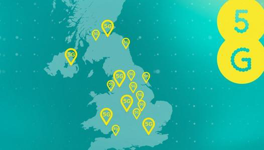 EE将5G带到英国的六个新地点  