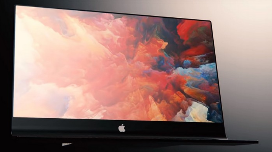 该视频显示了带弯曲玻璃的iMac  