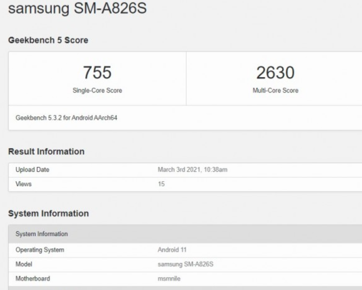 三星Galaxy A82 5G配备Snapdragon 855芯片组