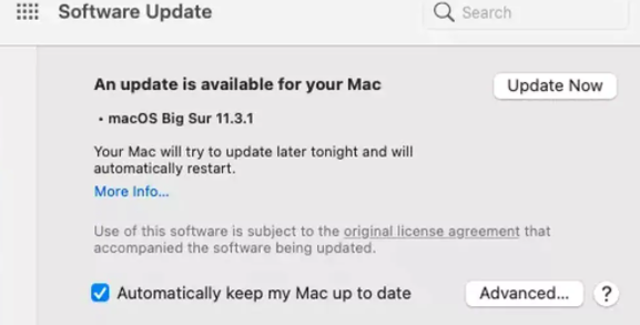苹果的macOS 11.3.1包含新的安全修复程序